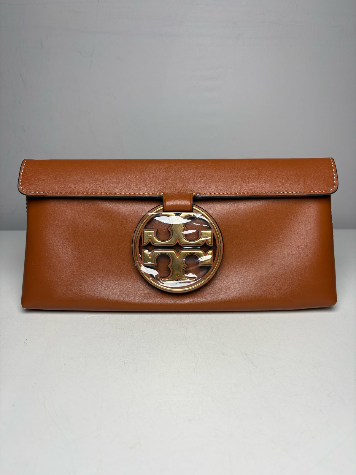 Women's Tory Burch Leather Pre-owned Brown Clutch Purse