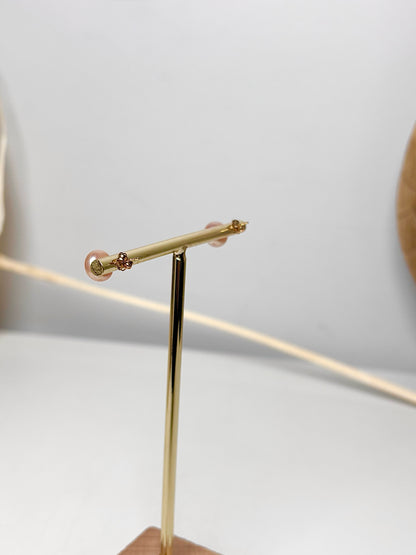 Freshwater Pink Pearl Stud Earrings