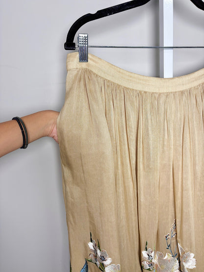 Women Size 10 Christy Lynn Tan Embroidered Skirt