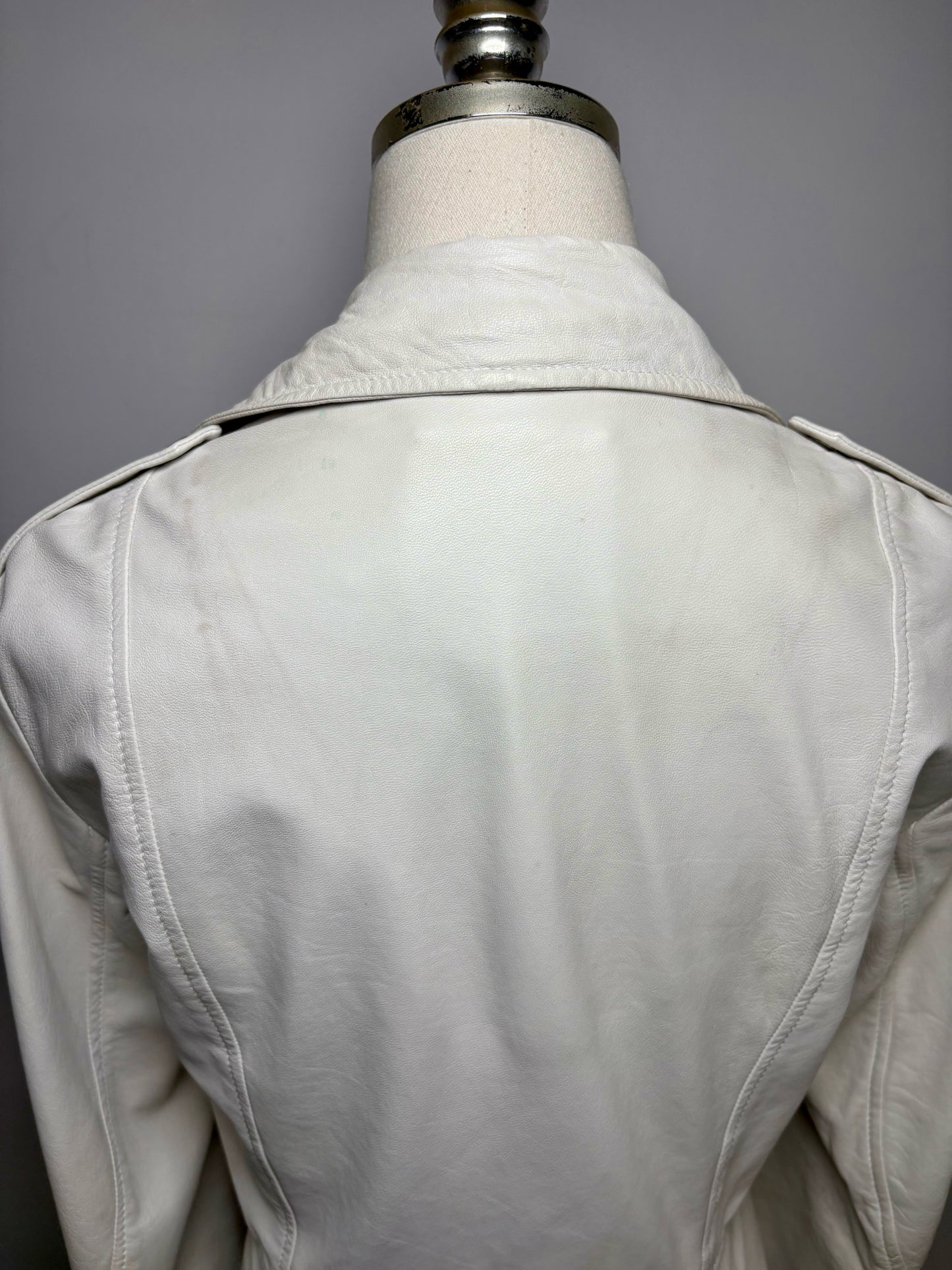 Women Size 2 3.1 Phillip Lim Bone Pure Leather Pre-Owned Moto Jacket