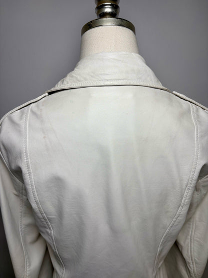 Women Size 2 3.1 Phillip Lim Bone Pure Leather Pre-Owned Moto Jacket