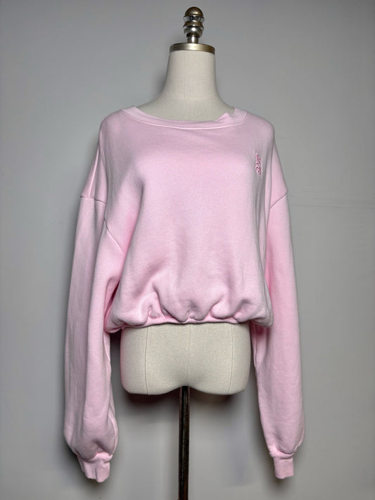 Women Size S (Estimate) Sandro Paris Bubble Gum Pink Solid Pure cotton Top