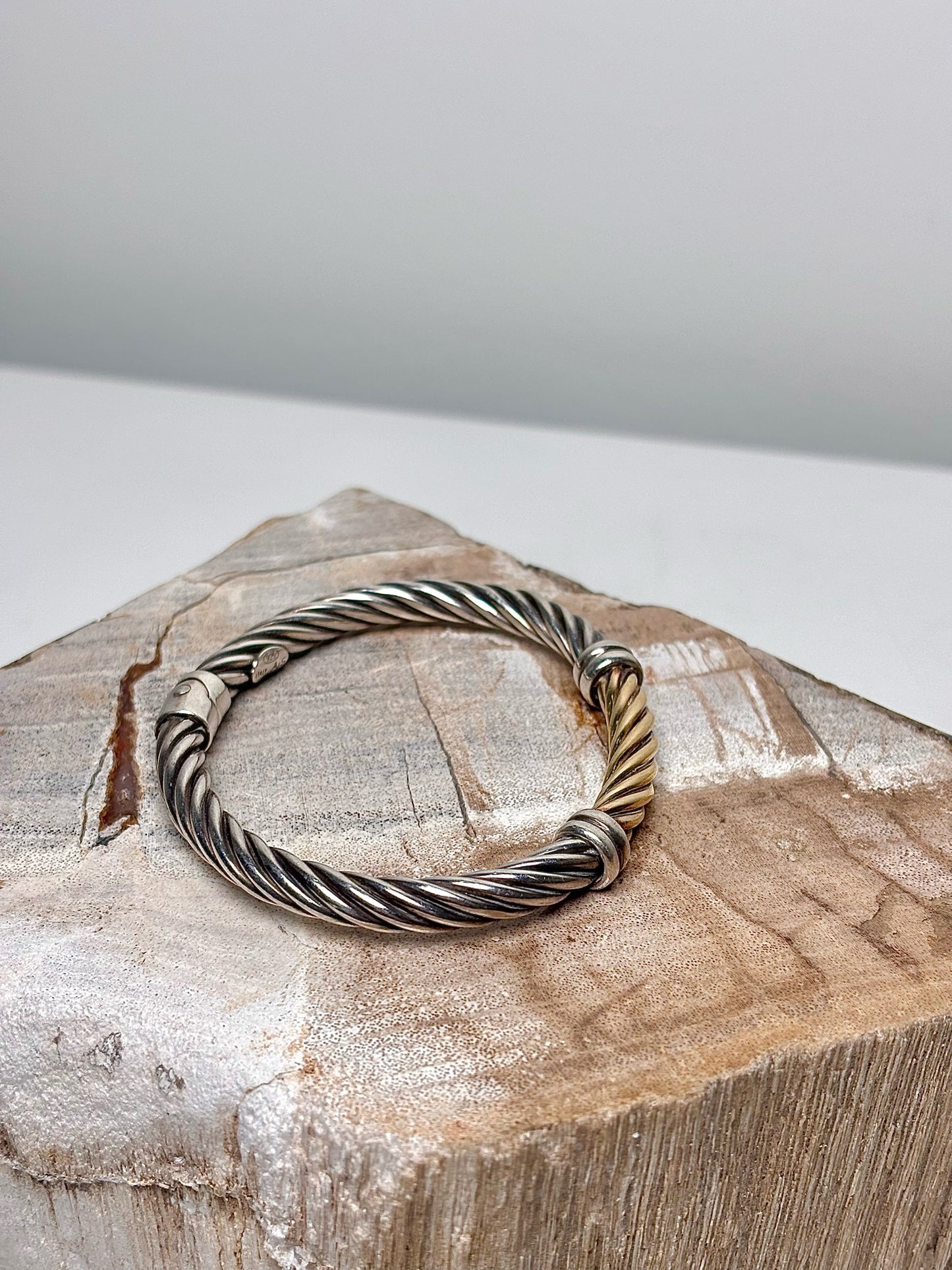 No Label Twisted Cable 18K ALS Italy 925 Bracelet
