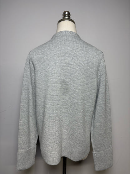Women Size XS J.Crew 365 Light Gray Waffle Knit Cotton Wool Blend Pre-Owned Sweater