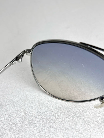 Men's Burberry Spark Mirrored Aviator Sunglasses Silver Sunglasses