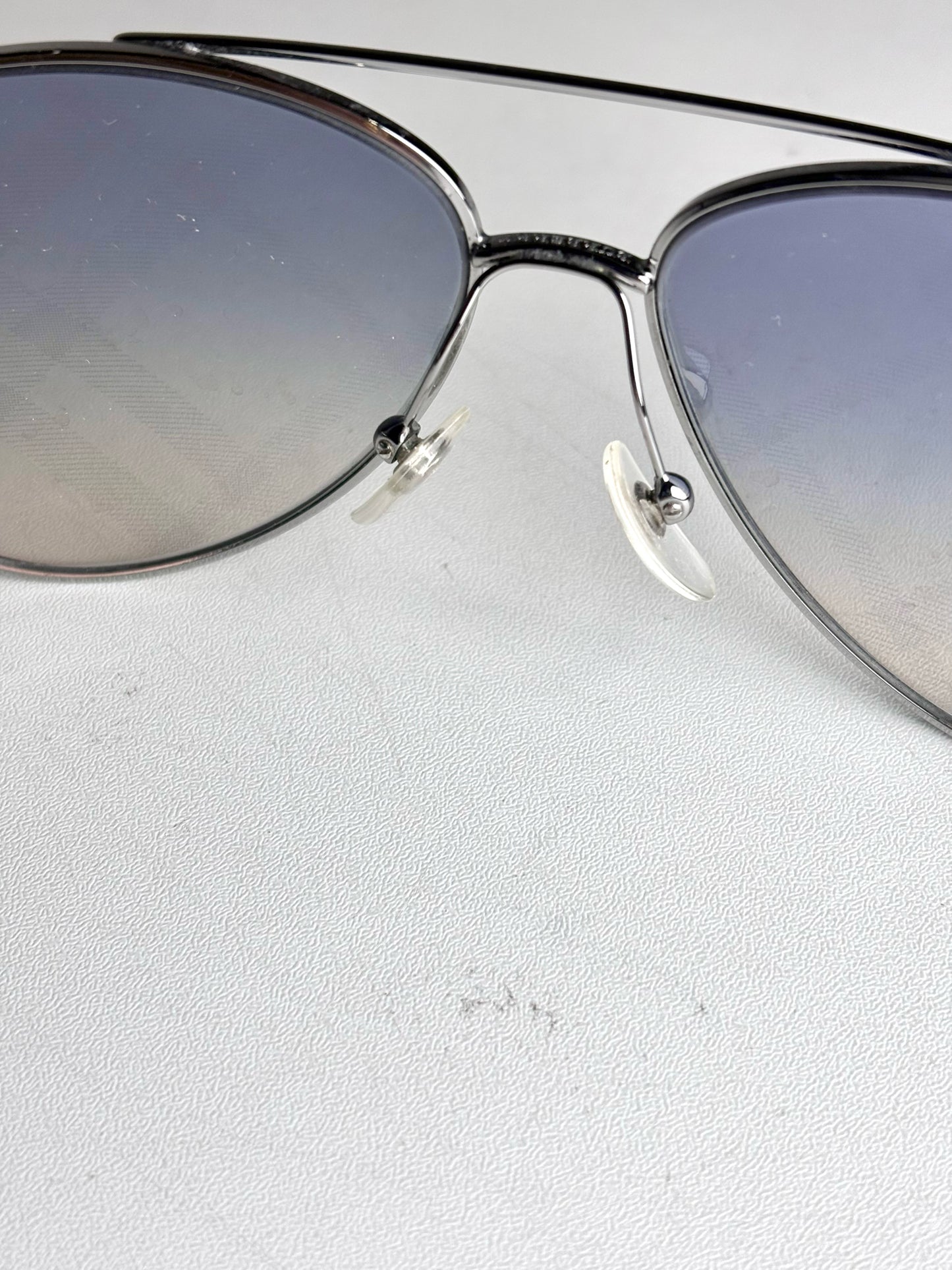 Men's Burberry Spark Mirrored Aviator Sunglasses Silver Sunglasses