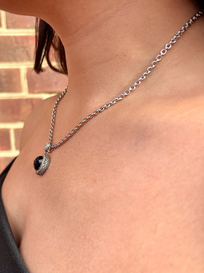 Andrea Candela Onyx 18K Gold, 925 Sterling Silver Necklace