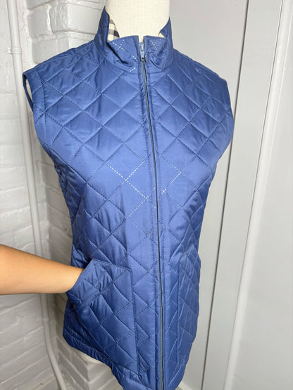 Women Size XS Burberry Blue Solid Polyester Vest