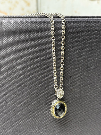 Andrea Candela Onyx 18K Gold, 925 Sterling Silver Necklace