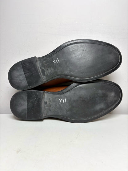 Men's Size 13 Aquaitalia Brown Leather Classic Pre-Owned Penny Loafers