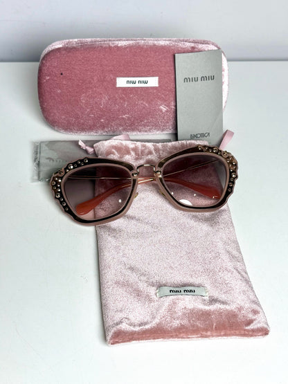 Miu Miu "Crystal Glam" Crystal Embellishments Pre-owned Sunglasses