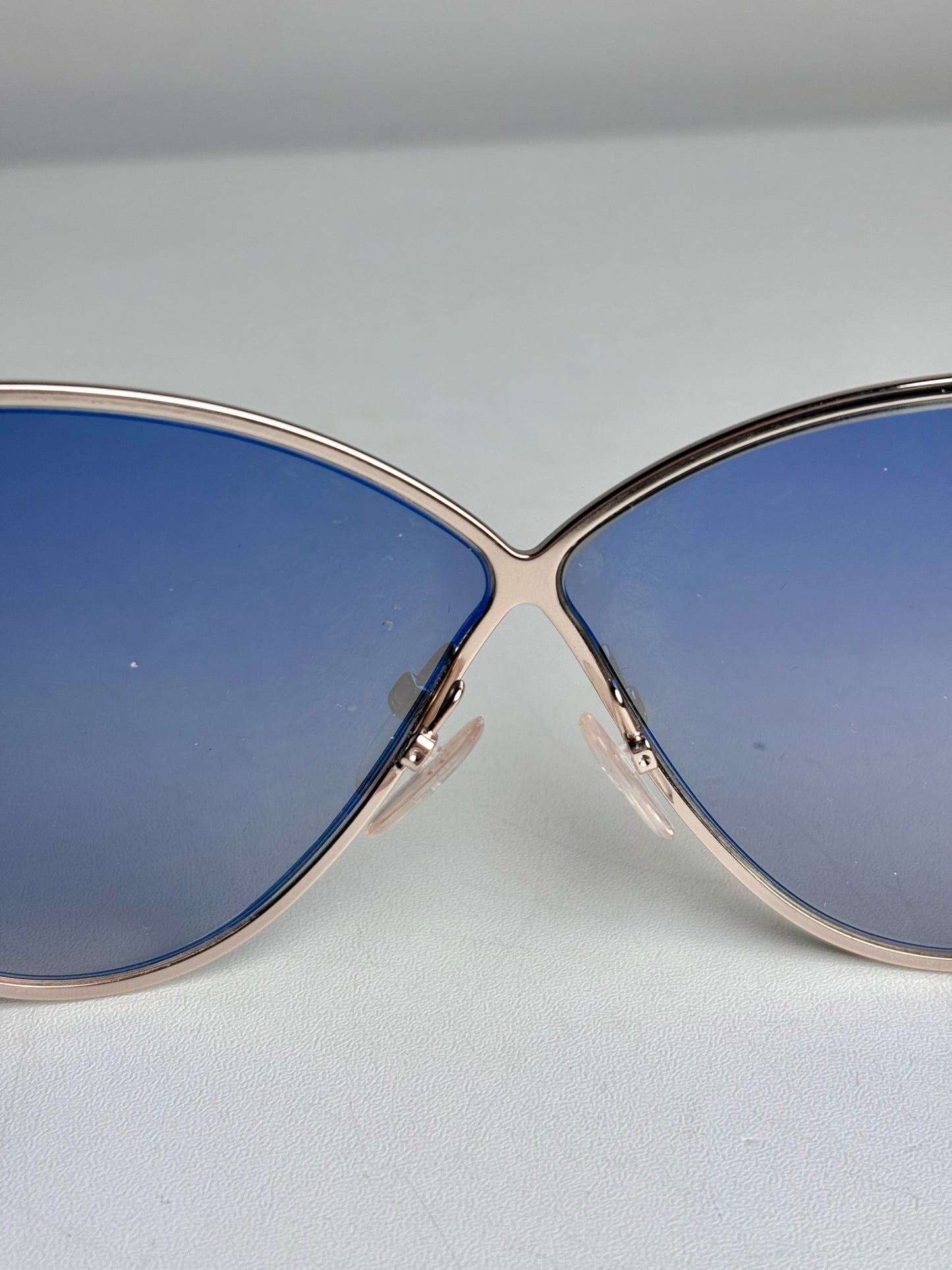 Tom Ford TF569 Rose Gold Elise Women's Pre-owned Silver Metal Sunglasses