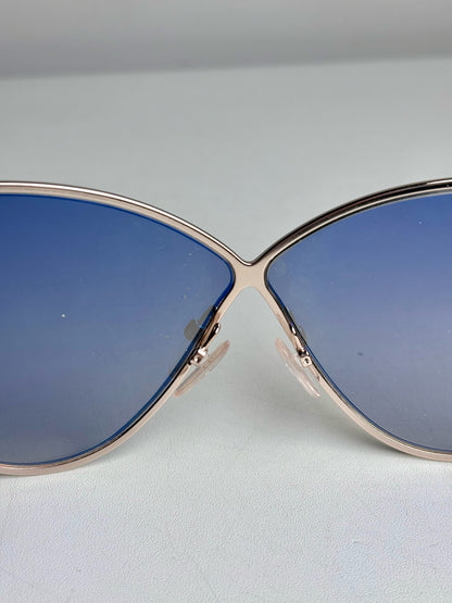 Tom Ford TF569 Rose Gold Elise Women's Pre-owned Silver Metal Sunglasses