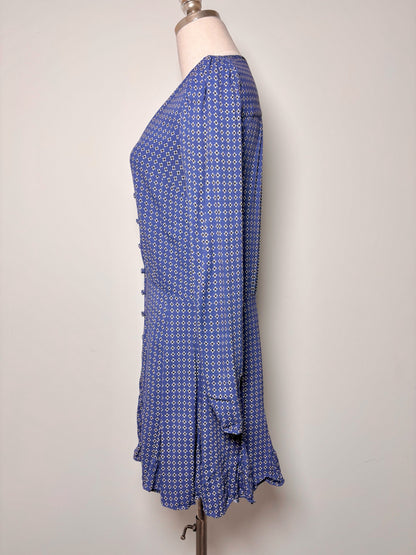 Women Size S Veronica Beard Blue, White Print Viscose blend Dress