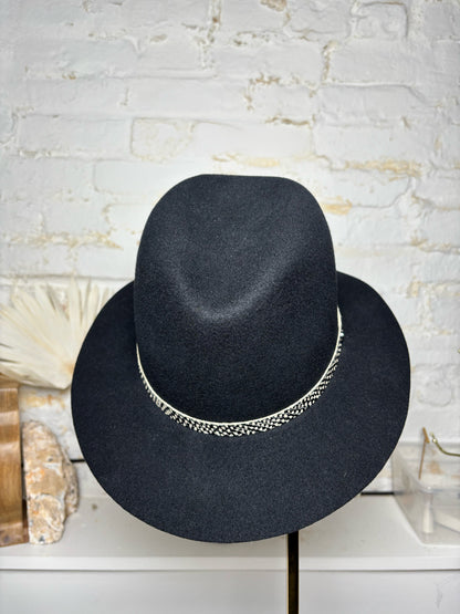 Black Rag & Bone Wool Floppy Hat