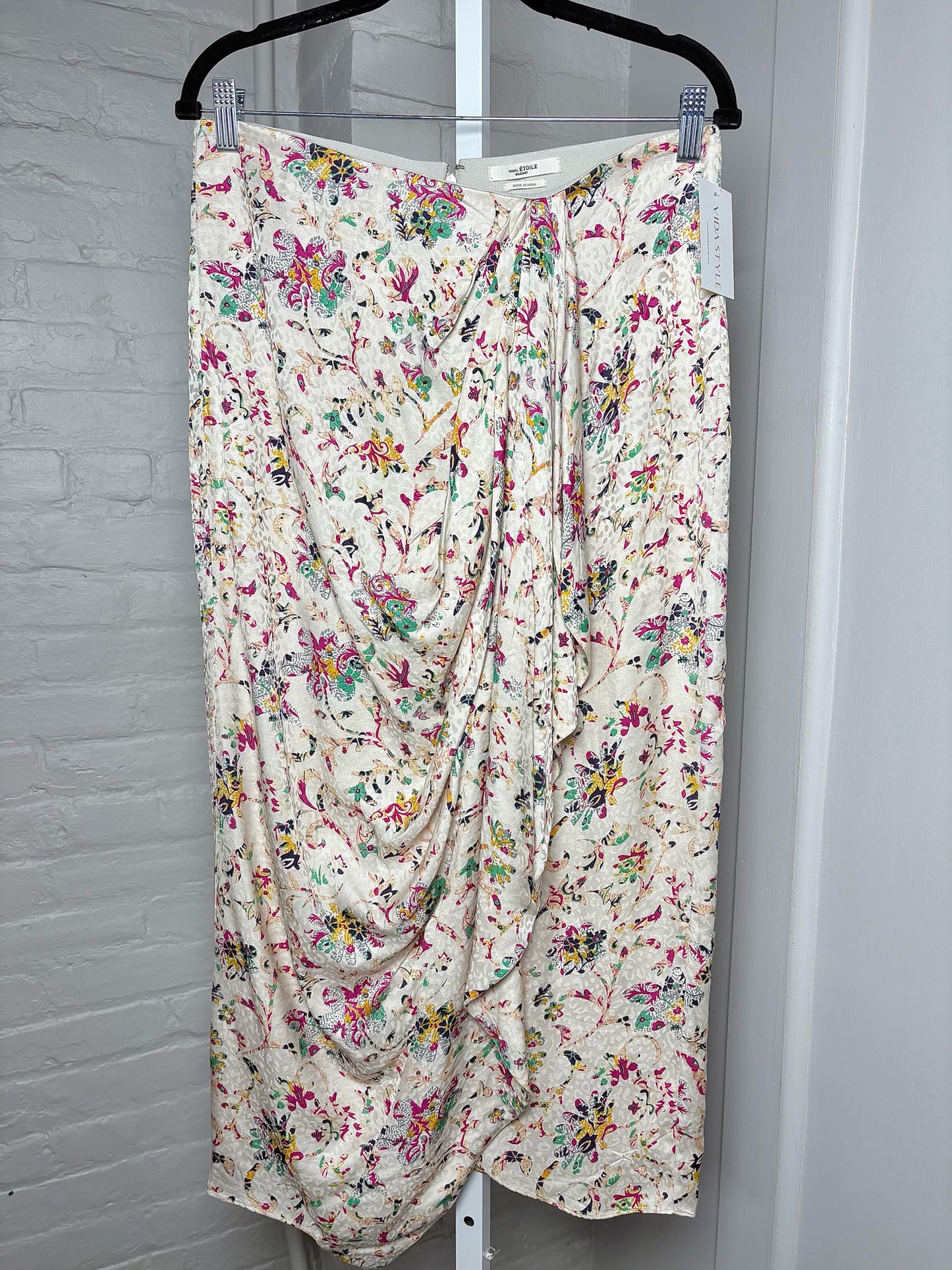 Women Size 42 ( 6 US) Isabel Etoile Marant Cream Floral Print Skirt