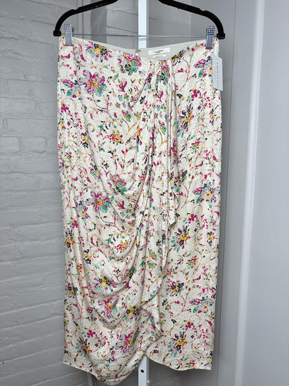 Women Size 42 ( 6 US) Isabel Etoile Marant Cream Floral Print Skirt