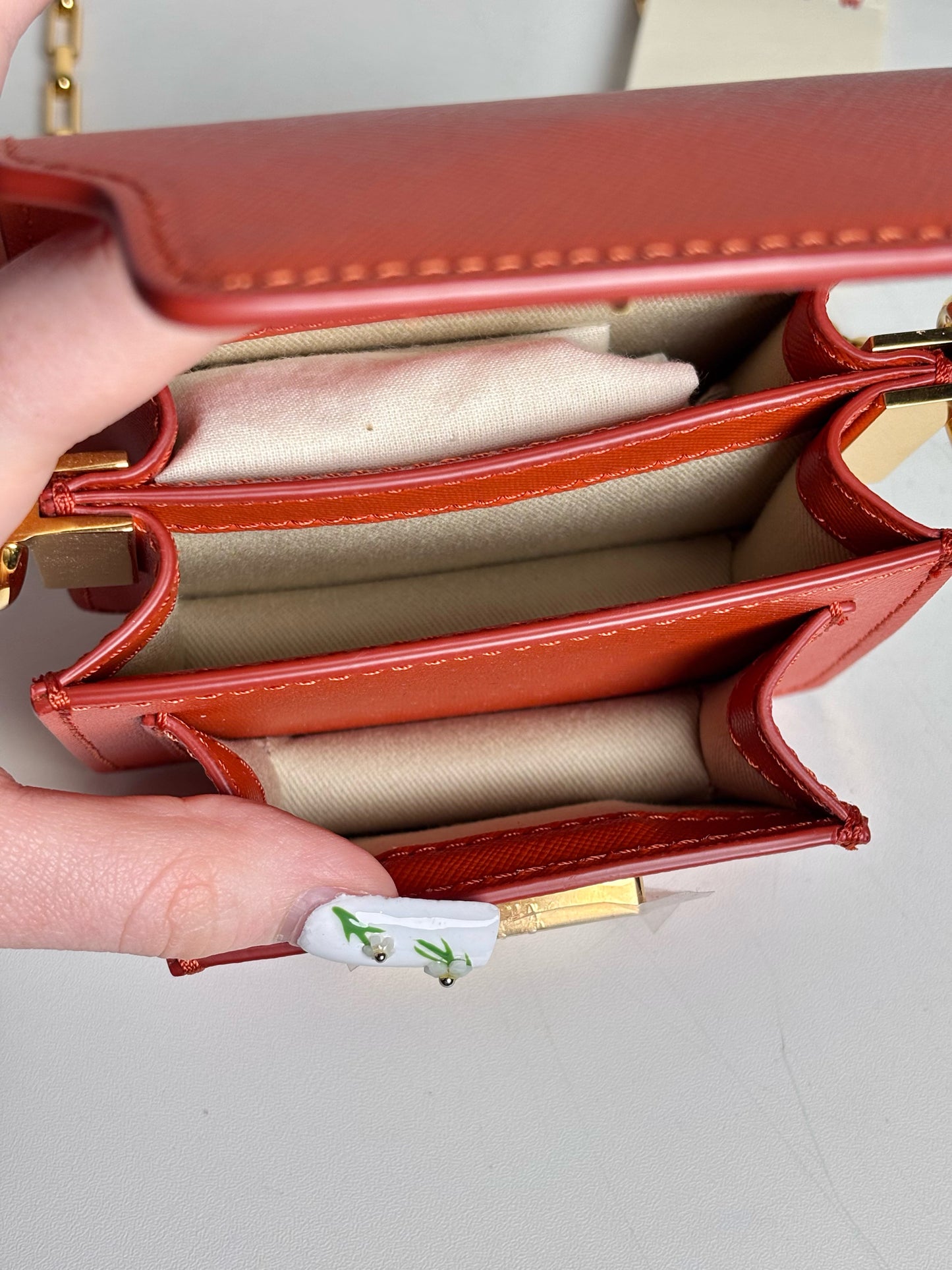 Marni NWT, Pre-owned Orange Micro Purse
