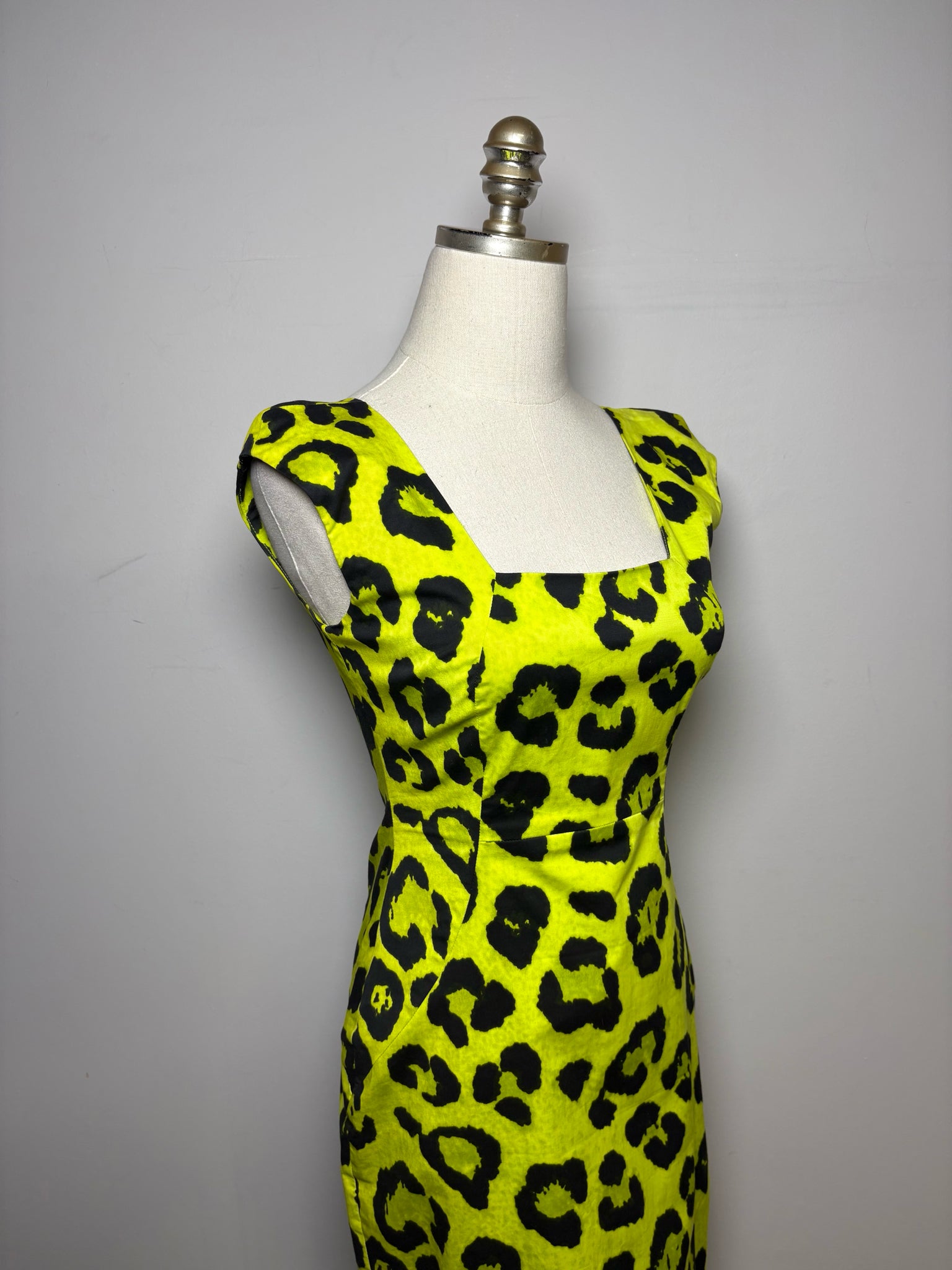 Women Size 2 (S) Samantha Sung Neon Green, Black Leopard Spots 100% Co –  VIDA STYLE SHOP