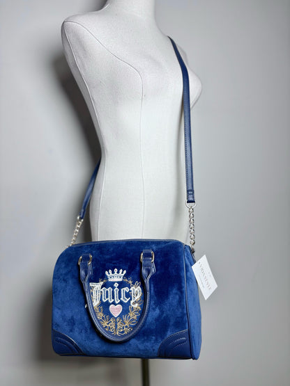 Y2K Juicy Couture Blue Logo Vintage Heritage Satchel Iconic Logo Pre-owned
