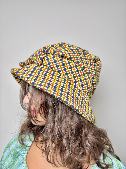Junya Watanabe Commes de Garcon Wool Blend Yellow, Blue, Orange Floppy Hat