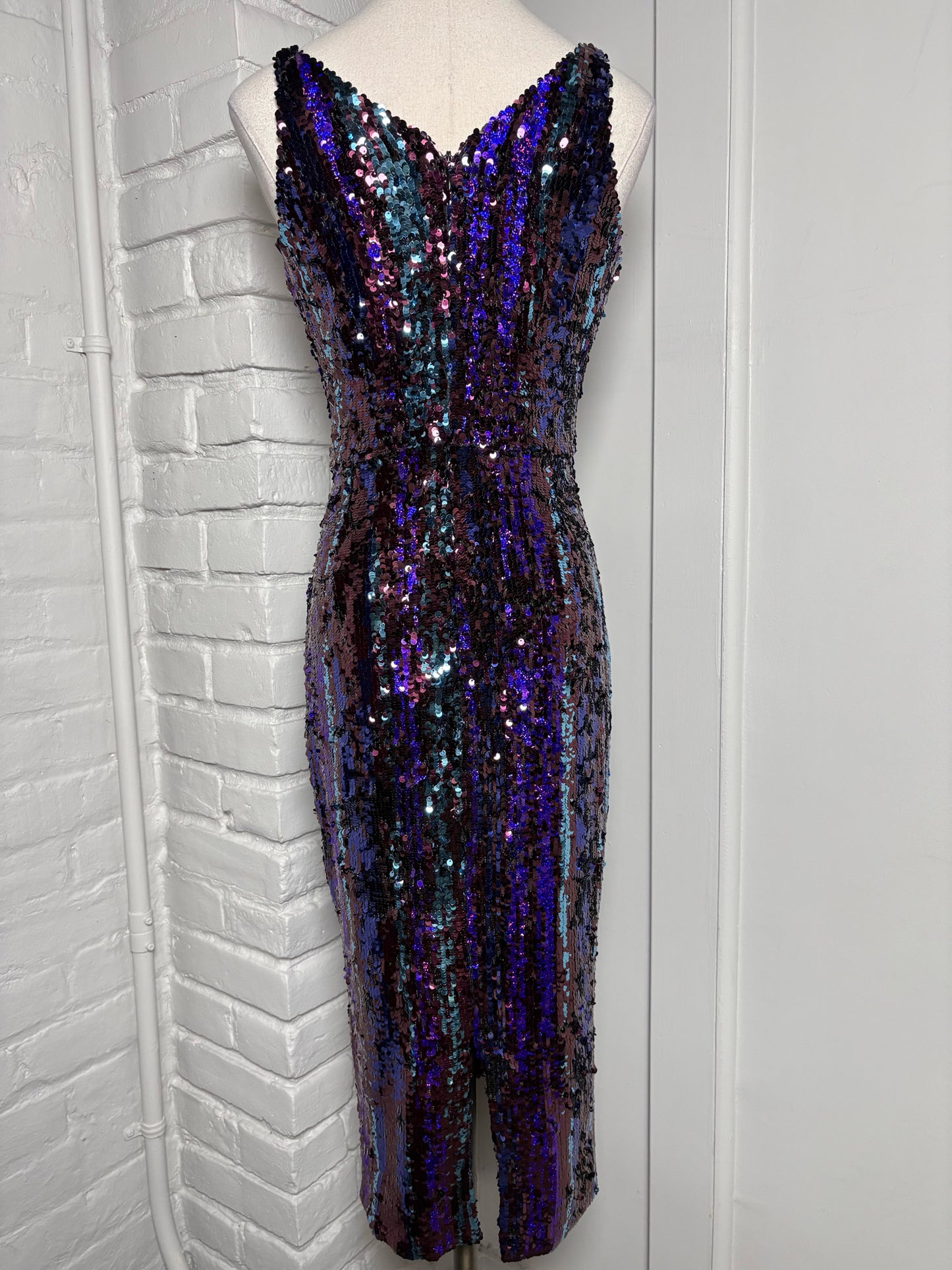 Women Size S Dress the Population Purple Sequins Dress