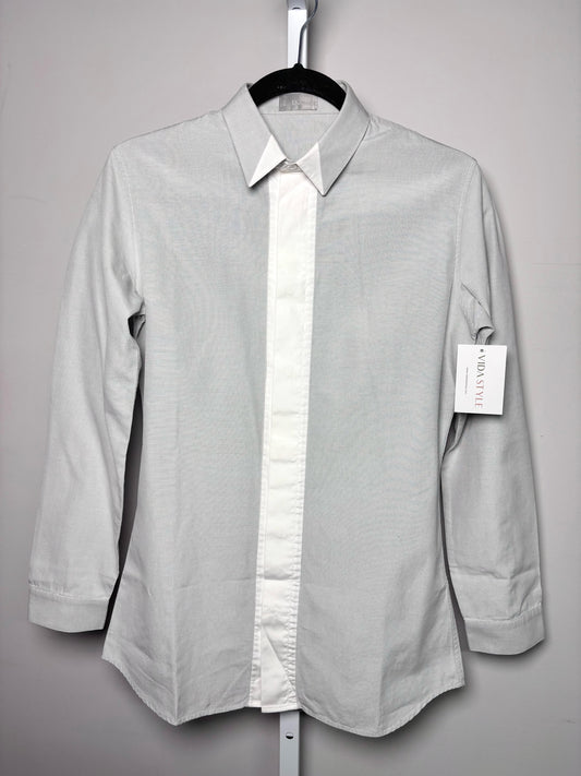 Mens Size 38 Dior Gray Cotton Small Checkered Men's Shirt