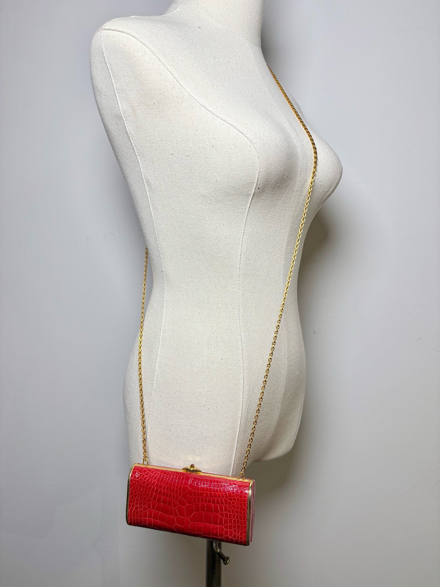 Judith Leiber Leather Red Cowhide Purse