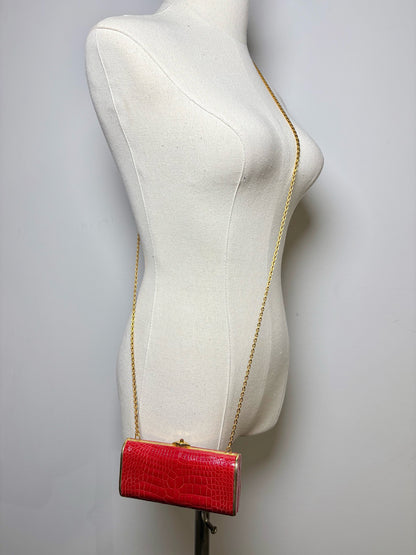 Judith Leiber Leather Red Cowhide Purse