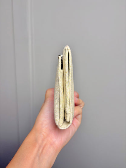 Salvatore Ferragamo Saffiano Leather Vintage Bone Gancini Wallet