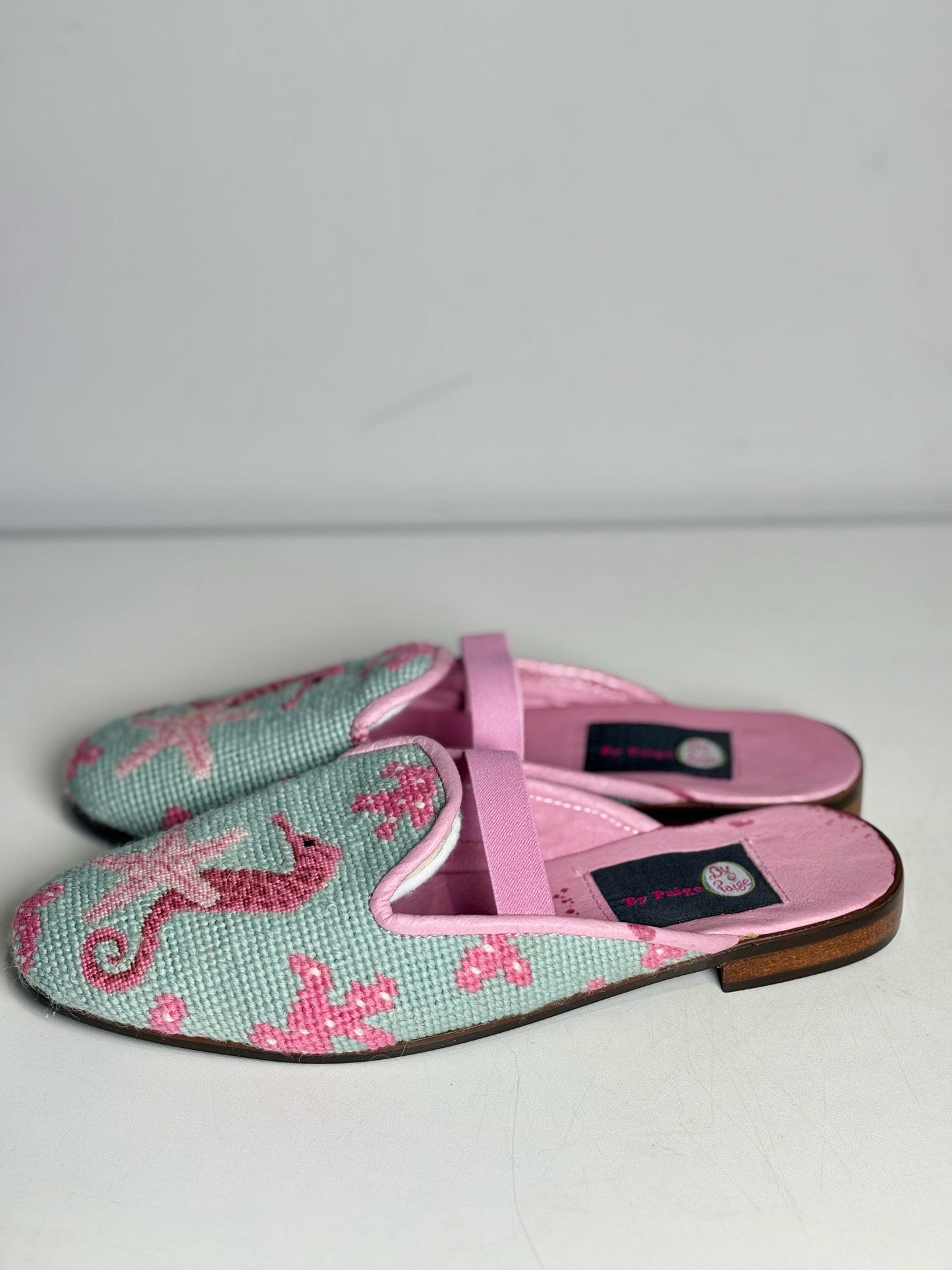 W Shoe Size M By Paige Pink Wool Pre-owned Slip-ons