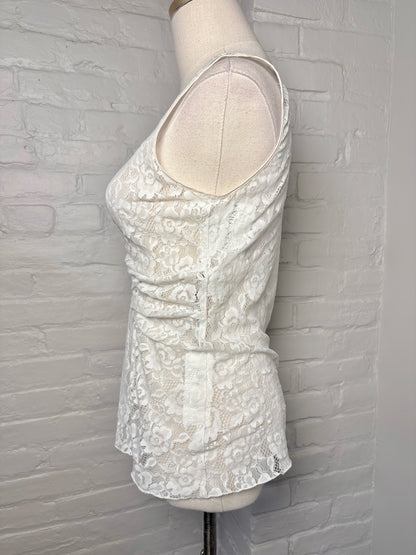 Women Size 40 (S, US) Nina Ricci White Lace NWT Tank Top