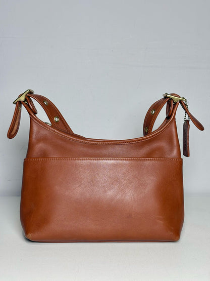 Coach Solid Vintage Leather Pre-owned Caramel Brown Genuine Leather Small Purse