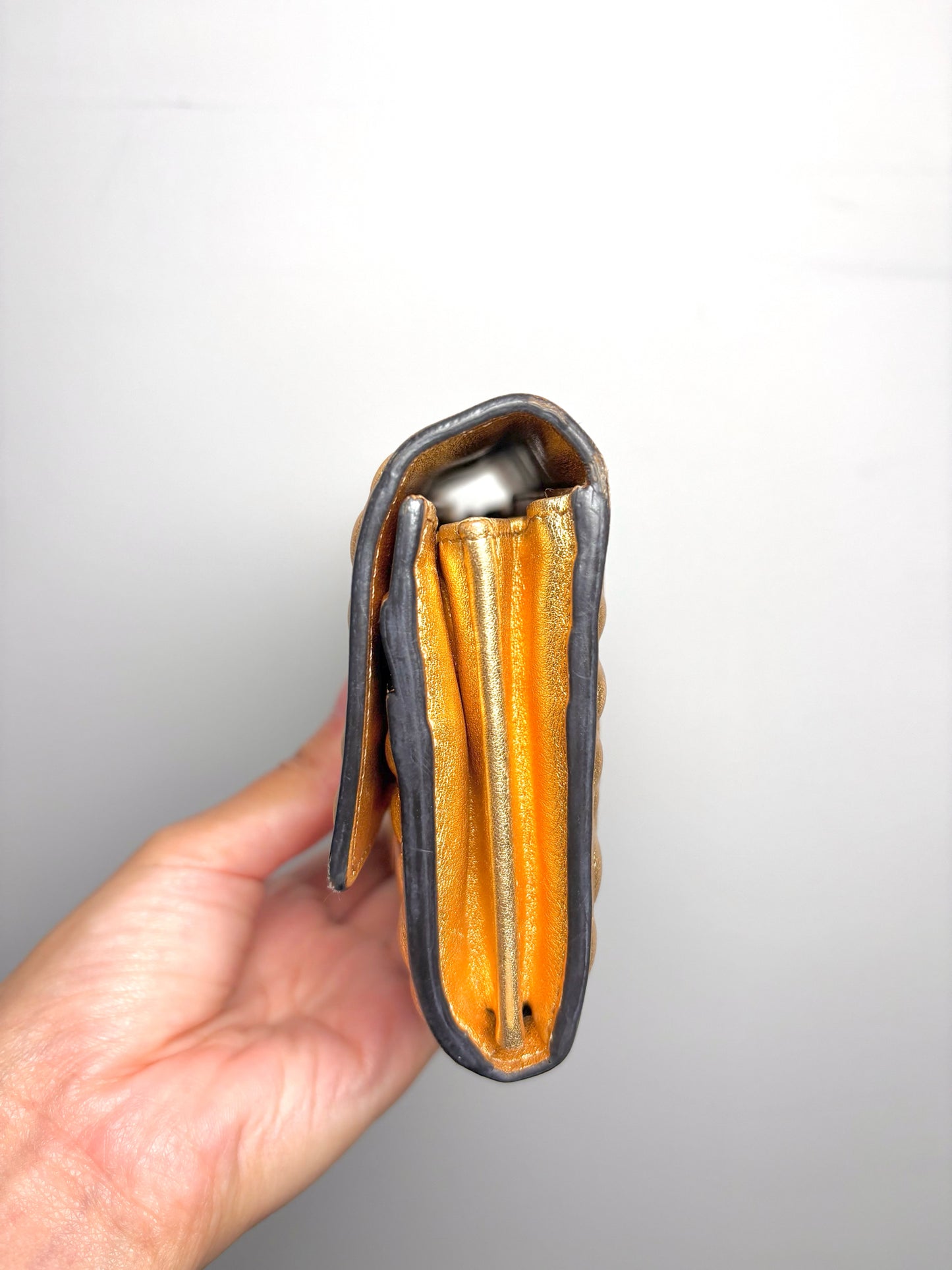 Nappa Leather Fendi Pre-owned Gold Wallet