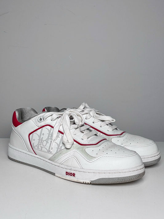 Christian Dior B27 Oblique Galaxy Low Top White, Red Men's Pre-owned Sneakers