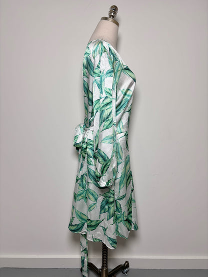 Women Size 20 Draper James Green, White Leaves Polyester NWT Dress