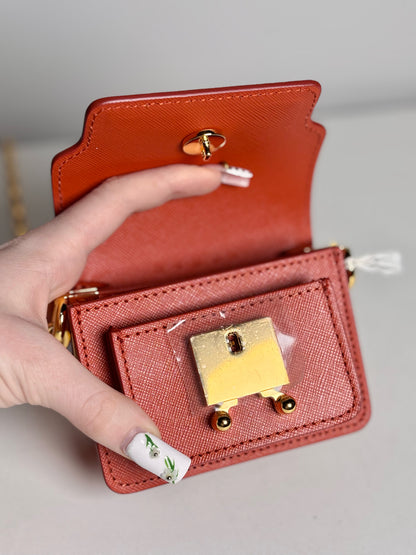 Marni NWT, Pre-owned Orange Micro Purse
