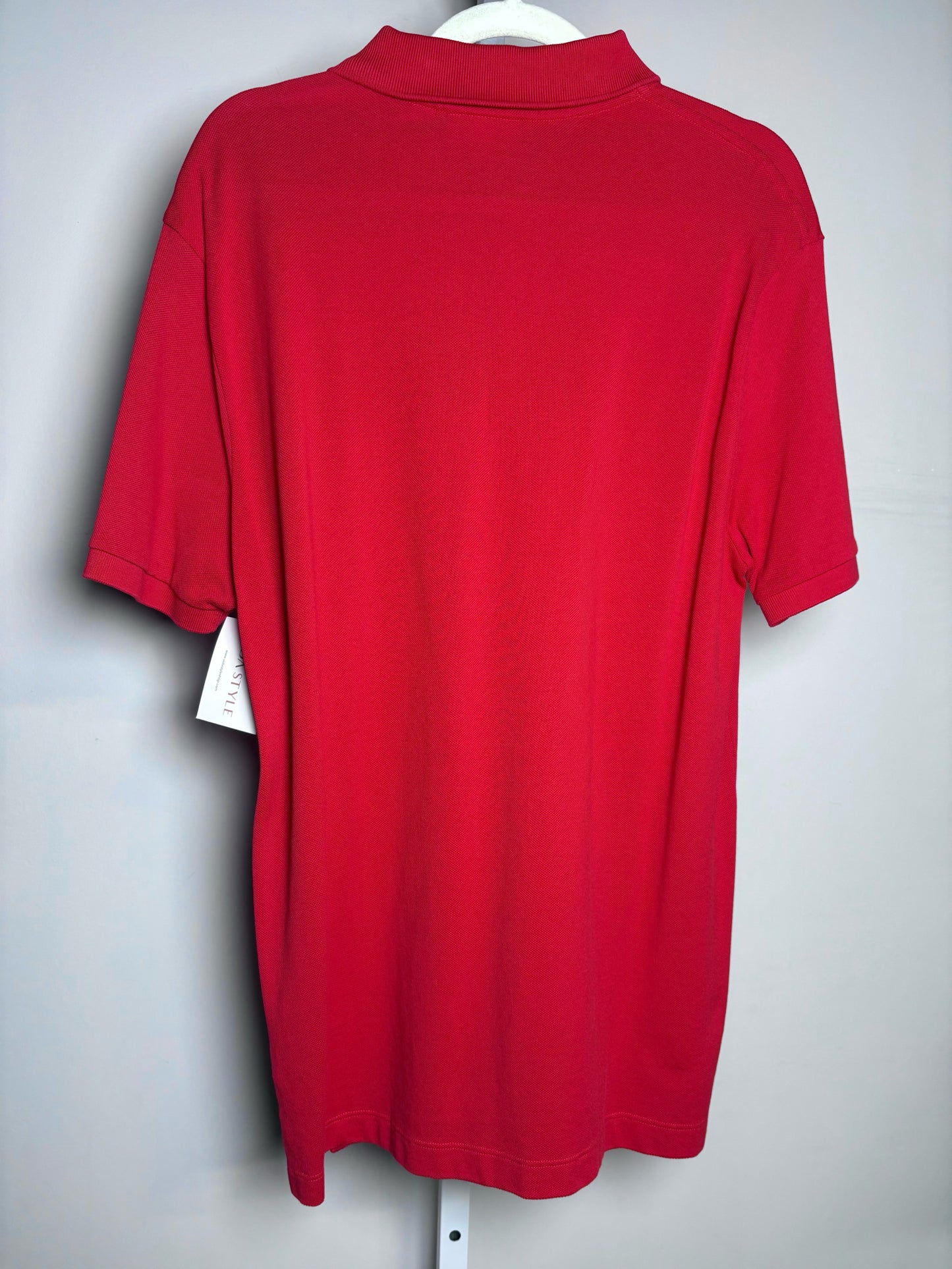 Mens Size XL Lacoste Red Cotton Solid Men's Shirt