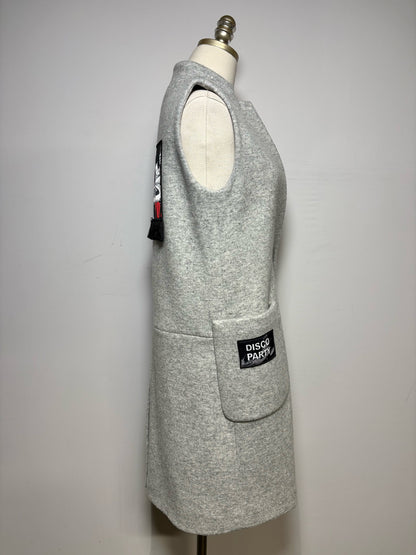 Women Size S Five Plus Music Gray Patches Women's Wool Blend Pre-owned Jacket