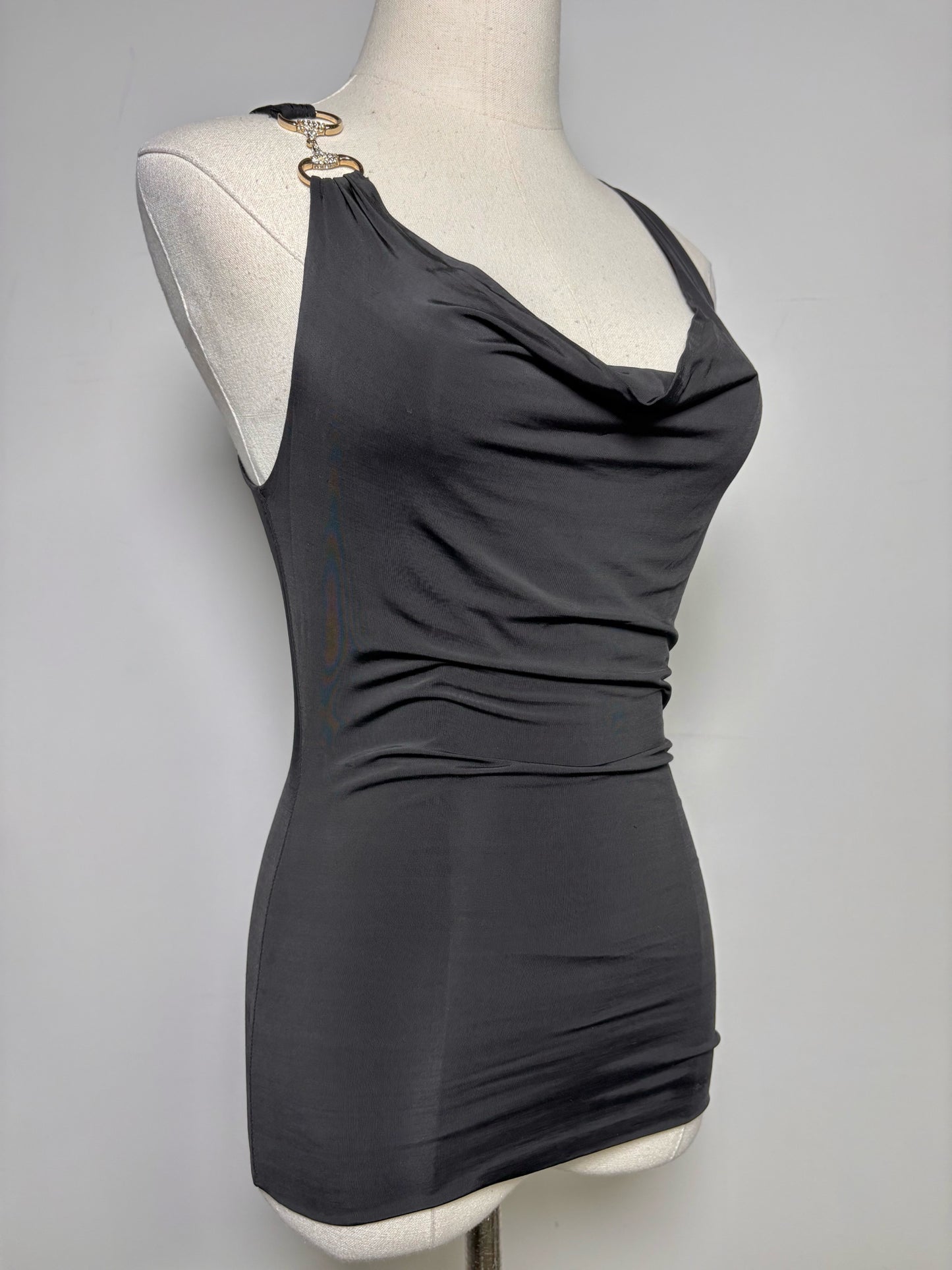 Women Size XS Gucci Black Knit Tank Horsebit Top