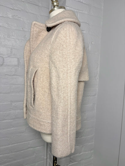 Women Size XS Coach Oatmeal Solid Wool Coat