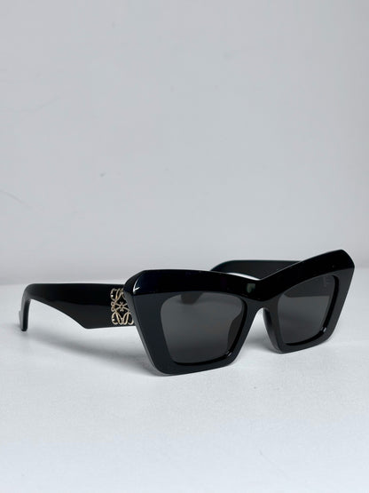 Acetate Loewe 50MM Cat-Eye Pre-owned Black Sunglasses