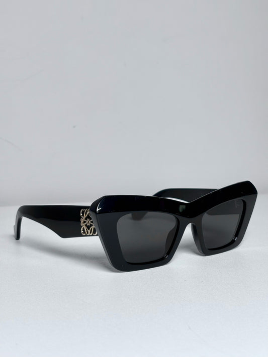 Acetate Loewe 50MM Cat-Eye Pre-owned Black Sunglasses