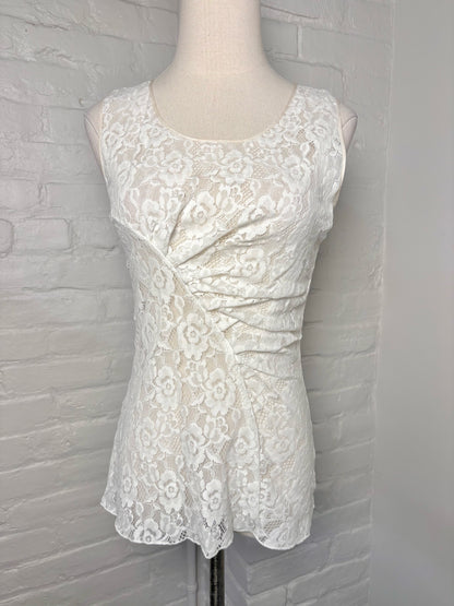 Women Size 40 (S, US) Nina Ricci White Lace NWT Tank Top
