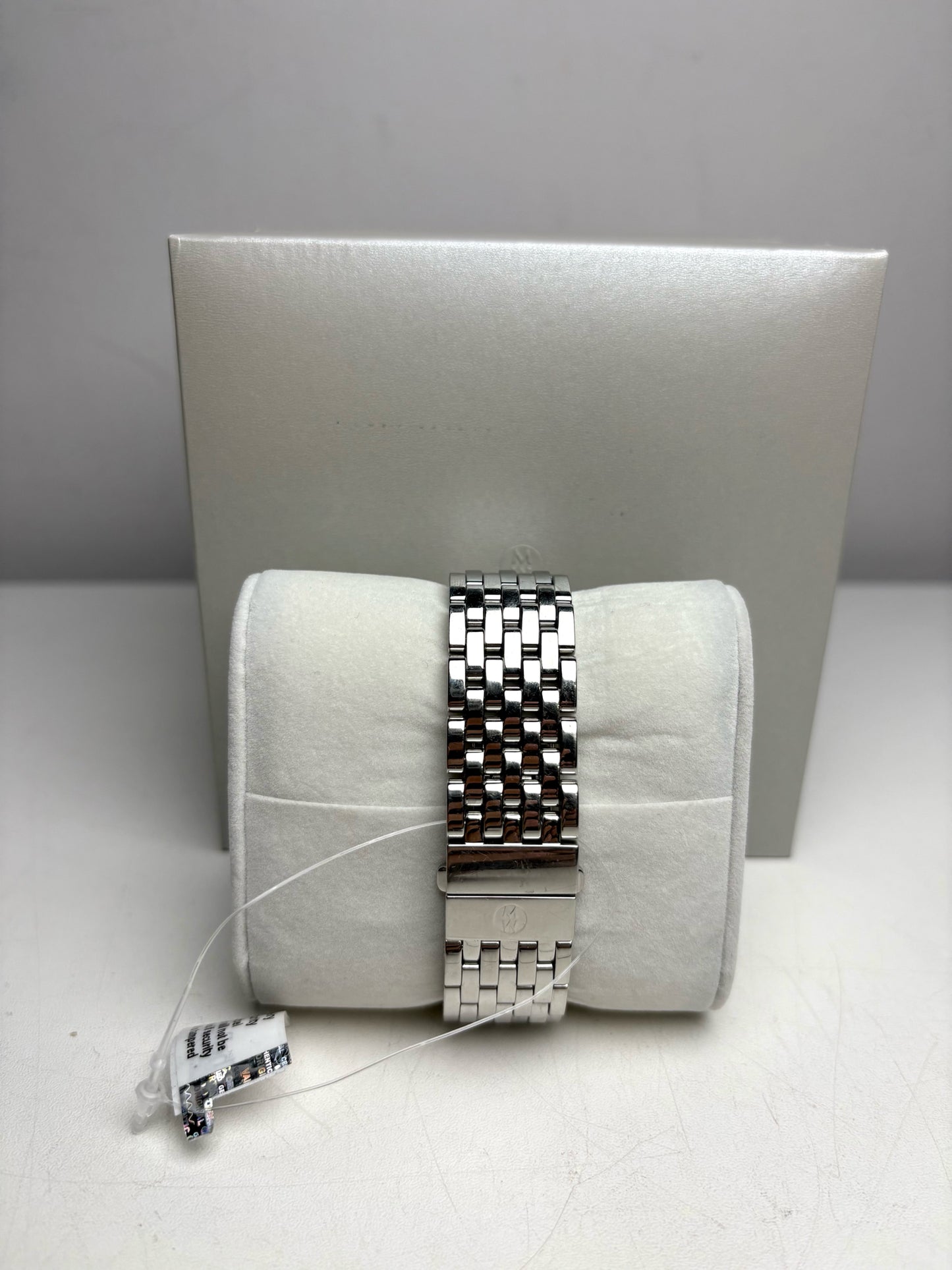 Michele Deco Panthere Bracelet Chronograph Sterling Silver Pre-owned Watch