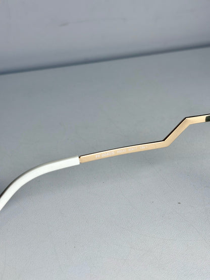 Fendi 0040/S Frameless Zig Zag Temples Women's Pre-owned Gold Metal Sunglasses