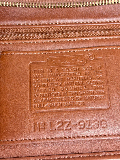 Coach Solid Vintage Leather Pre-owned Caramel Brown Genuine Leather Small Purse