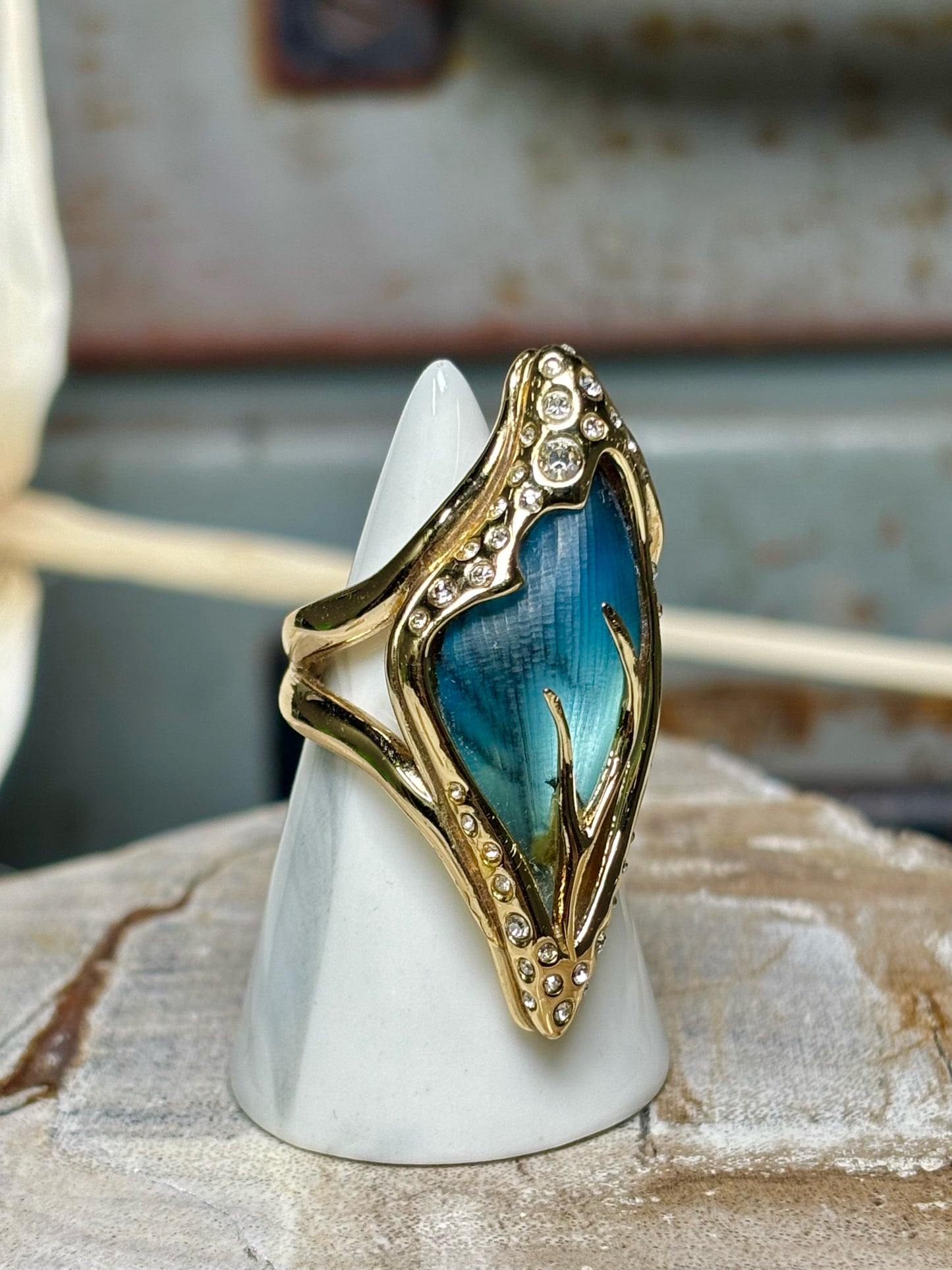 Alexis Bittar Gold, turquoise Ring