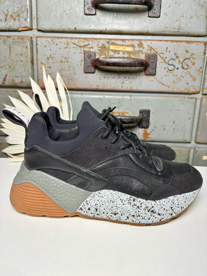 W Shoe Size 39 Stella McCartney Black Leather Sneakers