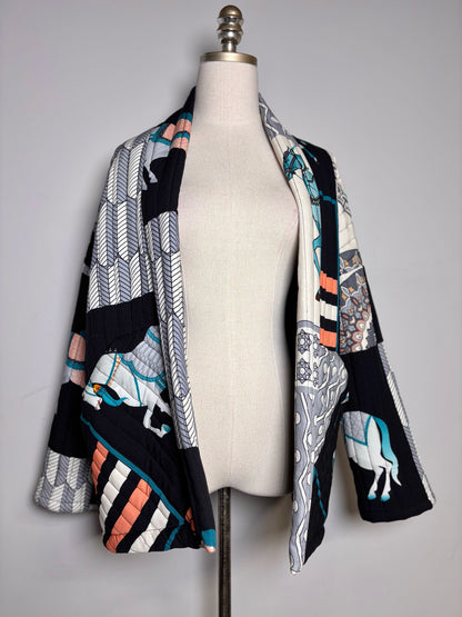 Women Size One Size Lola Multi-Color Print 100% Viscose Pre-owned, NWT Jacket